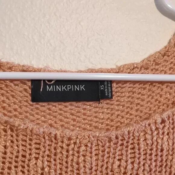Mink Pink Josie Blush Pink Loose Knit Sweater size XS - Picture 4 of 7
